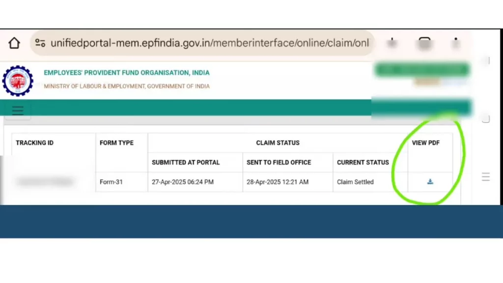 download claim detaild pdf